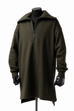 画像をギャラリービューアに読み込む, Y's HIGH-COLLAR HALF ZIP SWEAT SHIRT (KHAKI)