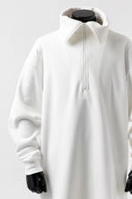 画像をギャラリービューアに読み込む, Y's HIGH-COLLAR HALF ZIP SWEAT SHIRT (WHITE)