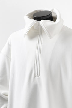 画像をギャラリービューアに読み込む, Y's HIGH-COLLAR HALF ZIP SWEAT SHIRT (WHITE)