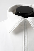 画像をギャラリービューアに読み込む, Y's HIGH-COLLAR HALF ZIP SWEAT SHIRT (WHITE)