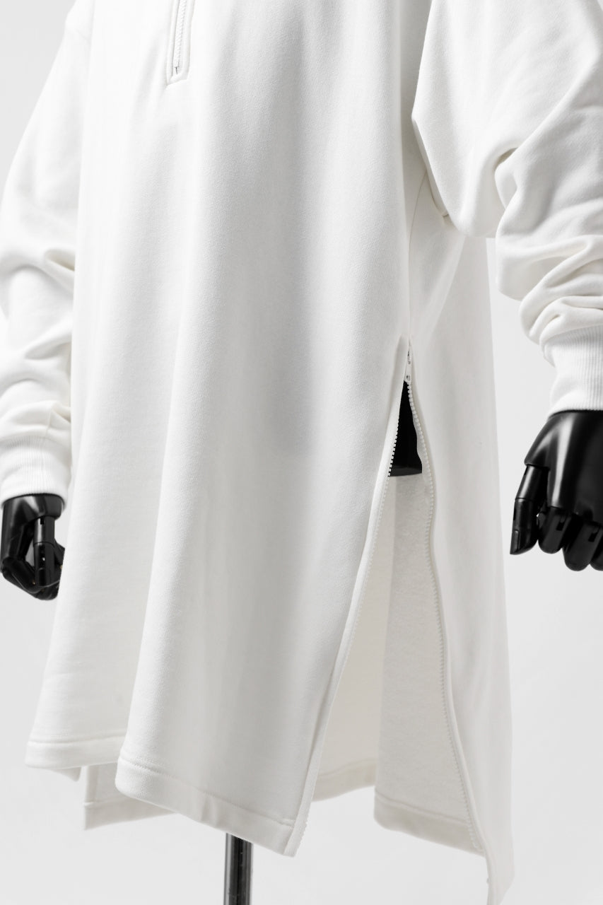 画像をギャラリービューアに読み込む, Y's HIGH-COLLAR HALF ZIP SWEAT SHIRT (WHITE)