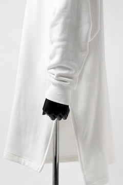 画像をギャラリービューアに読み込む, Y's HIGH-COLLAR HALF ZIP SWEAT SHIRT (WHITE)