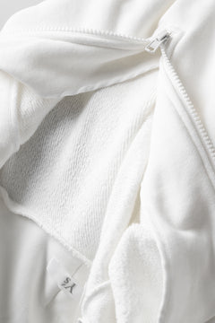 画像をギャラリービューアに読み込む, Y's HIGH-COLLAR HALF ZIP SWEAT SHIRT (WHITE)