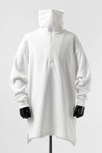 画像をギャラリービューアに読み込む, Y's HIGH-COLLAR HALF ZIP SWEAT SHIRT (WHITE)