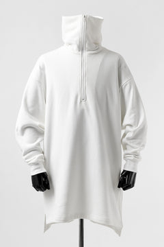 画像をギャラリービューアに読み込む, Y's HIGH-COLLAR HALF ZIP SWEAT SHIRT (WHITE)