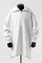 画像をギャラリービューアに読み込む, Y's HIGH-COLLAR HALF ZIP SWEAT SHIRT (WHITE)