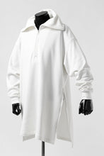 画像をギャラリービューアに読み込む, Y's HIGH-COLLAR HALF ZIP SWEAT SHIRT (WHITE)