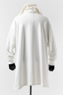 画像をギャラリービューアに読み込む, Y's HIGH-COLLAR HALF ZIP SWEAT SHIRT (WHITE)