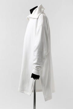 画像をギャラリービューアに読み込む, Y's HIGH-COLLAR HALF ZIP SWEAT SHIRT (WHITE)
