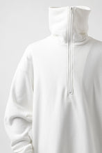 画像をギャラリービューアに読み込む, Y's HIGH-COLLAR HALF ZIP SWEAT SHIRT (WHITE)