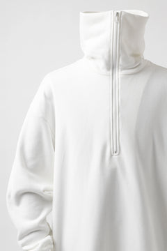 画像をギャラリービューアに読み込む, Y's HIGH-COLLAR HALF ZIP SWEAT SHIRT (WHITE)