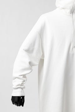 画像をギャラリービューアに読み込む, Y's HIGH-COLLAR HALF ZIP SWEAT SHIRT (WHITE)