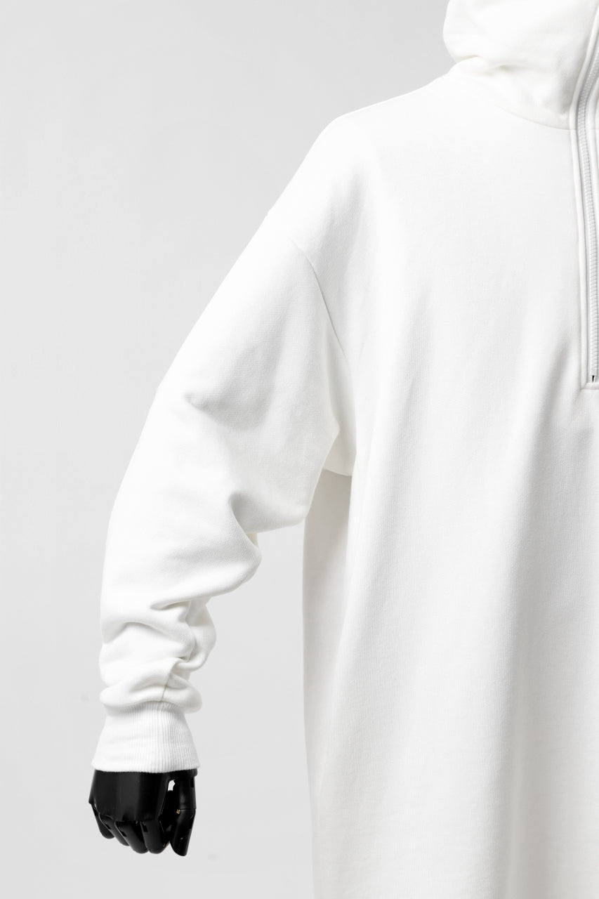 画像をギャラリービューアに読み込む, Y's HIGH-COLLAR HALF ZIP SWEAT SHIRT (WHITE)