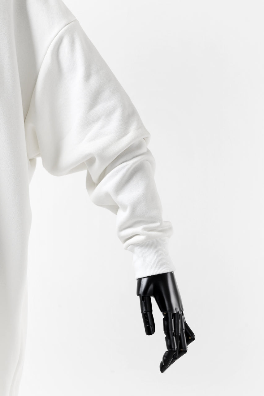 画像をギャラリービューアに読み込む, Y's HIGH-COLLAR HALF ZIP SWEAT SHIRT (WHITE)