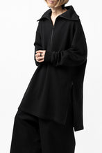 画像をギャラリービューアに読み込む, Y's HIGH-COLLAR HALF ZIP SWEAT SHIRT (BLACK)