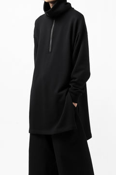 画像をギャラリービューアに読み込む, Y's HIGH-COLLAR HALF ZIP SWEAT SHIRT (BLACK)