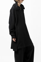 画像をギャラリービューアに読み込む, Y's HIGH-COLLAR HALF ZIP SWEAT SHIRT (BLACK)