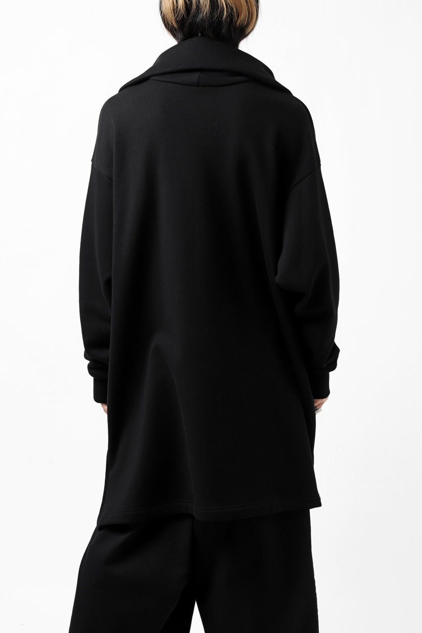 画像をギャラリービューアに読み込む, Y's HIGH-COLLAR HALF ZIP SWEAT SHIRT (BLACK)