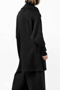 画像をギャラリービューアに読み込む, Y's HIGH-COLLAR HALF ZIP SWEAT SHIRT (BLACK)