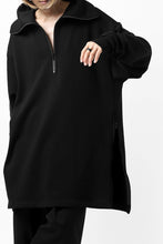 画像をギャラリービューアに読み込む, Y's HIGH-COLLAR HALF ZIP SWEAT SHIRT (BLACK)