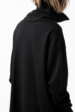 画像をギャラリービューアに読み込む, Y's HIGH-COLLAR HALF ZIP SWEAT SHIRT (BLACK)