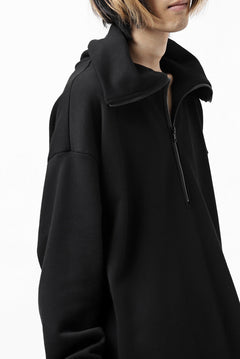 画像をギャラリービューアに読み込む, Y's HIGH-COLLAR HALF ZIP SWEAT SHIRT (BLACK)