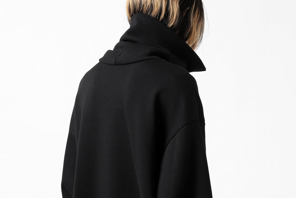 画像をギャラリービューアに読み込む, Y's HIGH-COLLAR HALF ZIP SWEAT SHIRT (BLACK)