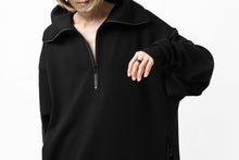 画像をギャラリービューアに読み込む, Y's HIGH-COLLAR HALF ZIP SWEAT SHIRT (BLACK)