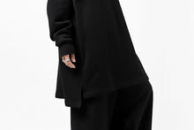 画像をギャラリービューアに読み込む, Y's HIGH-COLLAR HALF ZIP SWEAT SHIRT (BLACK)