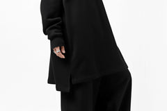 画像をギャラリービューアに読み込む, Y's HIGH-COLLAR HALF ZIP SWEAT SHIRT (BLACK)