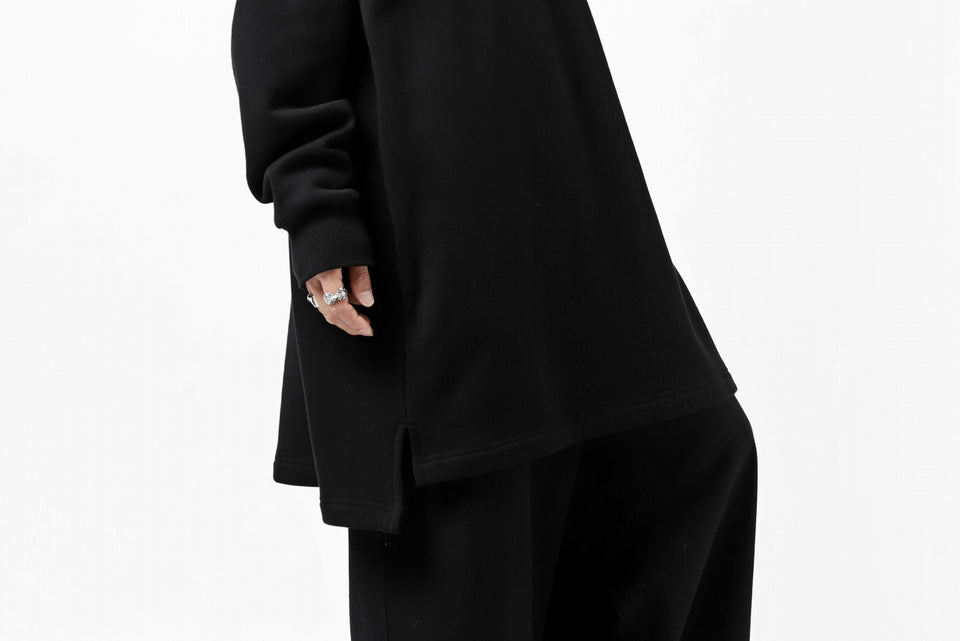 画像をギャラリービューアに読み込む, Y's HIGH-COLLAR HALF ZIP SWEAT SHIRT (BLACK)