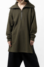 画像をギャラリービューアに読み込む, Y's HIGH-COLLAR HALF ZIP SWEAT SHIRT (KHAKI)