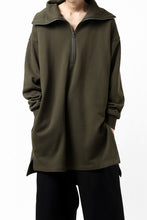 画像をギャラリービューアに読み込む, Y's HIGH-COLLAR HALF ZIP SWEAT SHIRT (KHAKI)