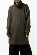 画像をギャラリービューアに読み込む, Y's HIGH-COLLAR HALF ZIP SWEAT SHIRT (KHAKI)