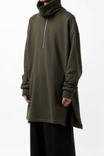 画像をギャラリービューアに読み込む, Y's HIGH-COLLAR HALF ZIP SWEAT SHIRT (KHAKI)