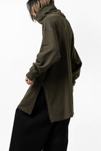 画像をギャラリービューアに読み込む, Y's HIGH-COLLAR HALF ZIP SWEAT SHIRT (KHAKI)