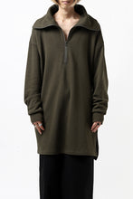 画像をギャラリービューアに読み込む, Y's HIGH-COLLAR HALF ZIP SWEAT SHIRT (KHAKI)