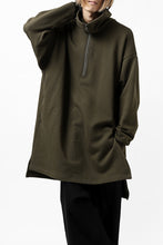 画像をギャラリービューアに読み込む, Y's HIGH-COLLAR HALF ZIP SWEAT SHIRT (KHAKI)