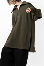 画像をギャラリービューアに読み込む, Y's HIGH-COLLAR HALF ZIP SWEAT SHIRT (KHAKI)