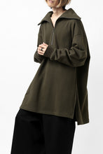 画像をギャラリービューアに読み込む, Y's HIGH-COLLAR HALF ZIP SWEAT SHIRT (KHAKI)