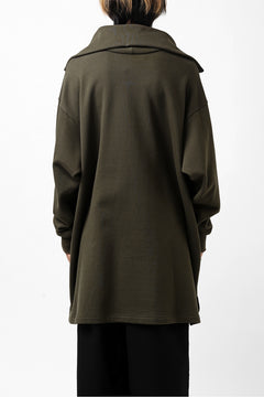 画像をギャラリービューアに読み込む, Y's HIGH-COLLAR HALF ZIP SWEAT SHIRT (KHAKI)