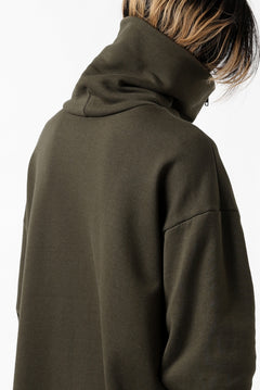画像をギャラリービューアに読み込む, Y's HIGH-COLLAR HALF ZIP SWEAT SHIRT (KHAKI)