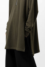 画像をギャラリービューアに読み込む, Y's HIGH-COLLAR HALF ZIP SWEAT SHIRT (KHAKI)