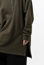 画像をギャラリービューアに読み込む, Y's HIGH-COLLAR HALF ZIP SWEAT SHIRT (KHAKI)