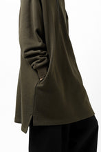 画像をギャラリービューアに読み込む, Y's HIGH-COLLAR HALF ZIP SWEAT SHIRT (KHAKI)