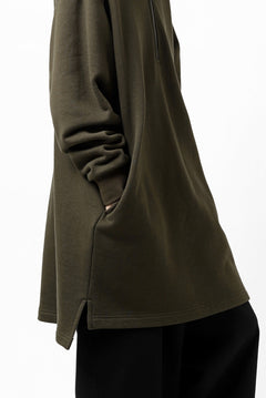 画像をギャラリービューアに読み込む, Y's HIGH-COLLAR HALF ZIP SWEAT SHIRT (KHAKI)