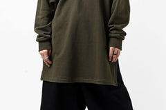 画像をギャラリービューアに読み込む, Y's HIGH-COLLAR HALF ZIP SWEAT SHIRT (KHAKI)
