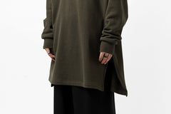 画像をギャラリービューアに読み込む, Y's HIGH-COLLAR HALF ZIP SWEAT SHIRT (KHAKI)
