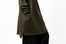 画像をギャラリービューアに読み込む, Y's HIGH-COLLAR HALF ZIP SWEAT SHIRT (KHAKI)