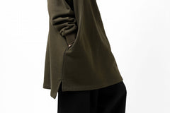 画像をギャラリービューアに読み込む, Y's HIGH-COLLAR HALF ZIP SWEAT SHIRT (KHAKI)